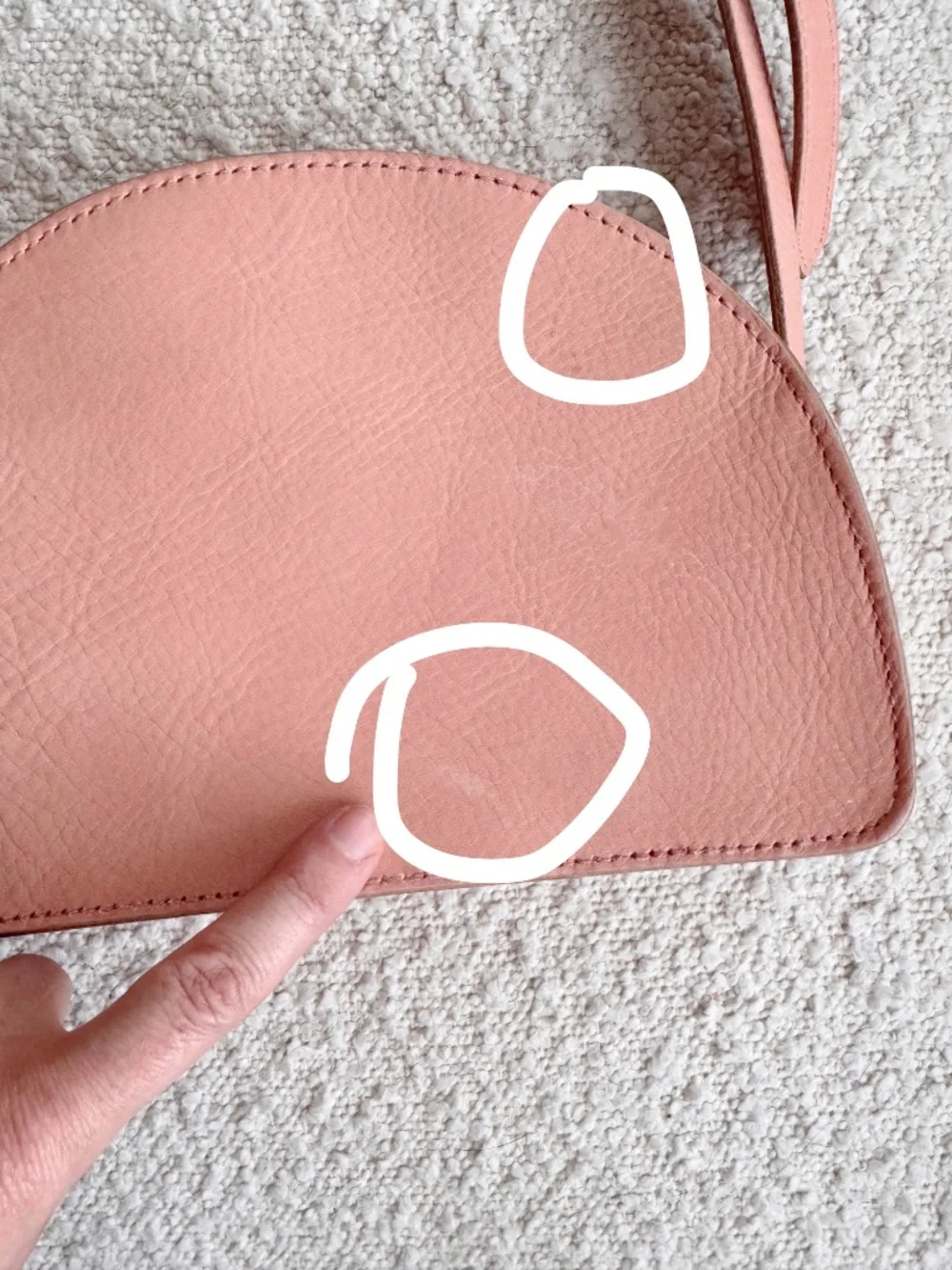 Madewell Simple Half-Moon Crossbody Bag in Light Blossom